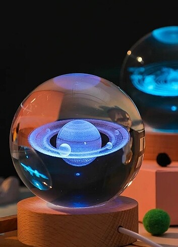 12 farklı Led Kristal Galaxy küre gece lambası 