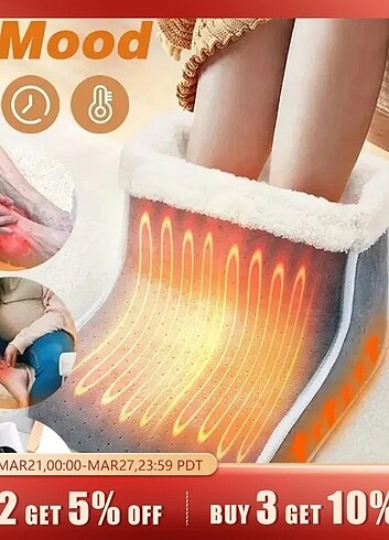 Elektrikli ayak ısıtıcı masaj ped yastığı. 