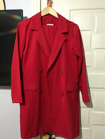 Kırmızı Blazer takım