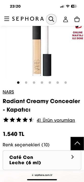 Beden Nars kapatıcı