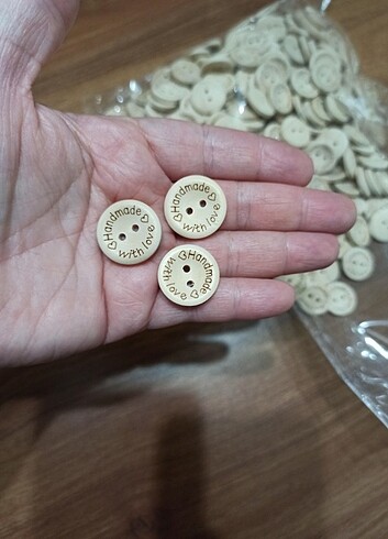 Handmade Ahşap Düğme 