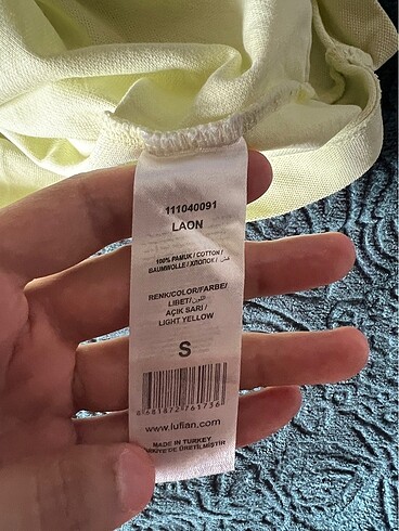 s Beden sarı Renk Lufian poloyaka tisört
