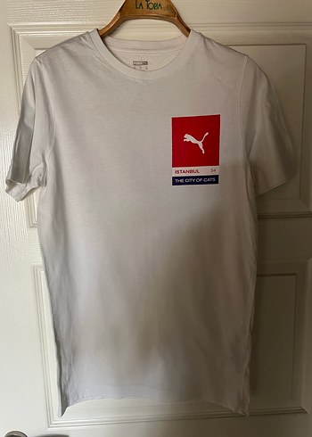 PUMA ORJİNAL Beyaz Erkek Kısa Kollu Baskılı Tişört