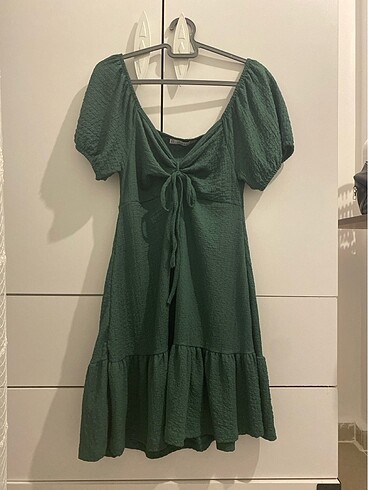 Yeşil mini elbise
