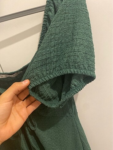 m Beden yeşil Renk Yeşil mini elbise