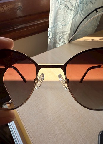 Şeffaf Kahverengi Kadın Güneş Gözlüğü - Görsel 6