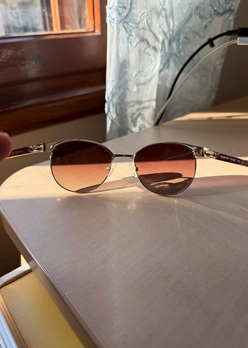 Şeffaf Kahverengi Kadın Güneş Gözlüğü - Görsel 3