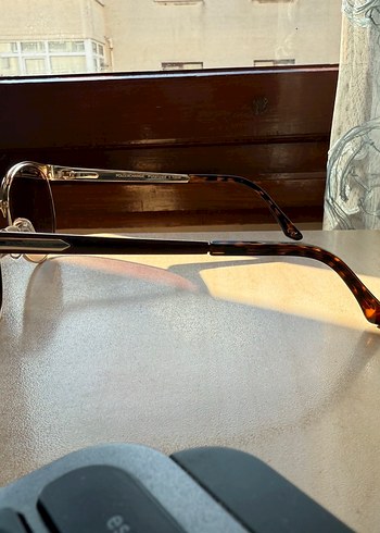 Şeffaf Kahverengi Kadın Güneş Gözlüğü - Görsel 5