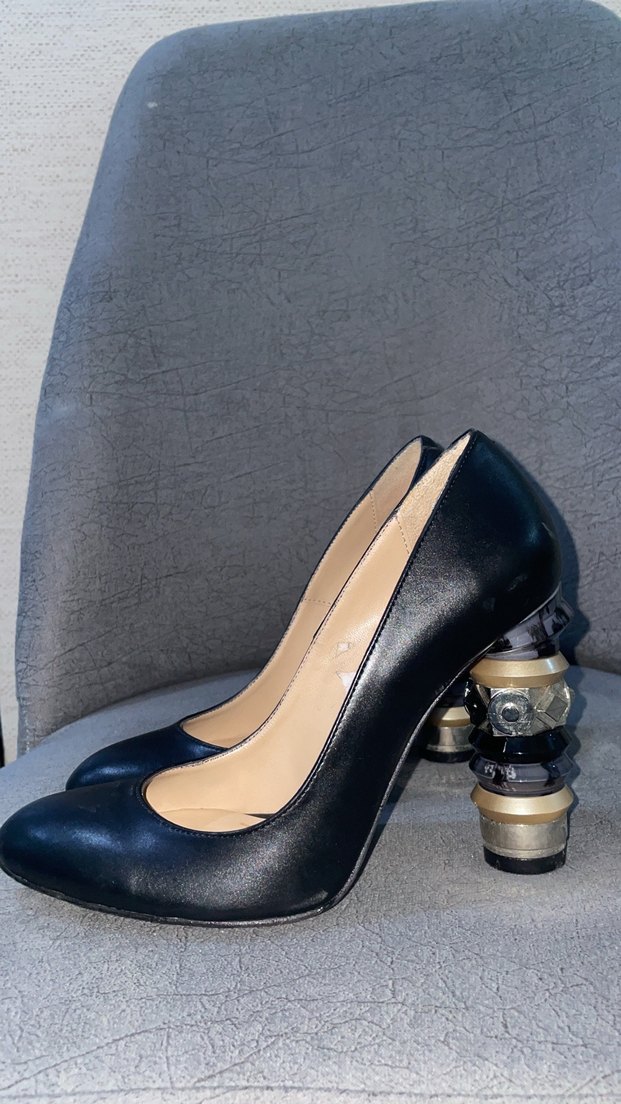 Siyah Tokalı Stiletto Kadın Ofis Ayakkabısı - Görsel 2