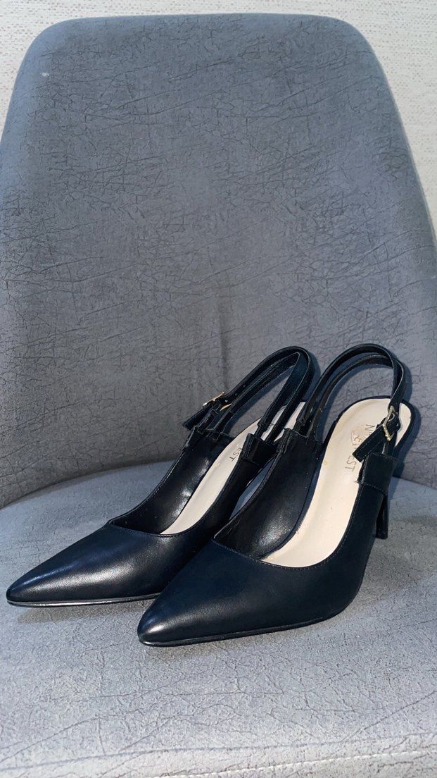 Siyah Tokalı Stiletto Topuklu Kadın Ayakkabı - Görsel 3