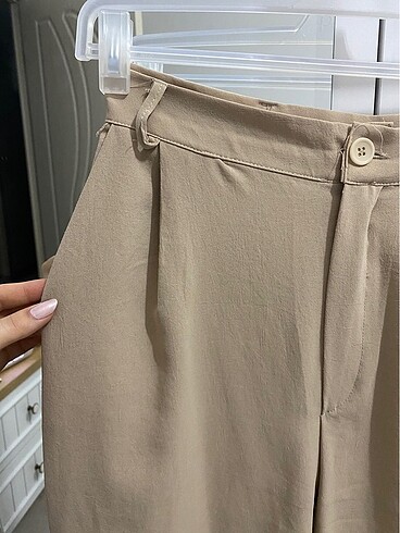 36 Beden Krem kumaş pantolon