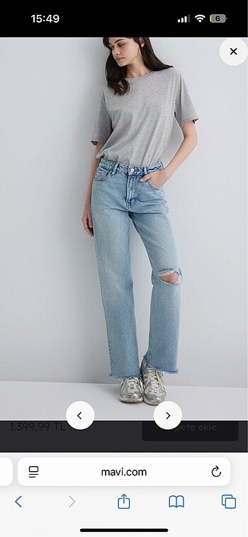 Barcelona wide leg Mavi denim