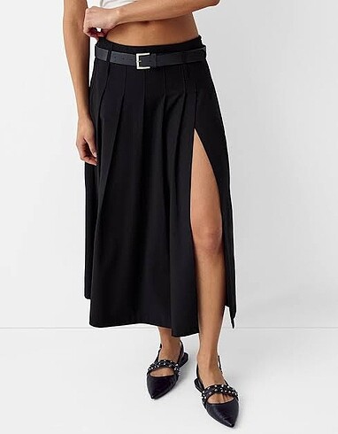 bershka yırtmaçlı etek