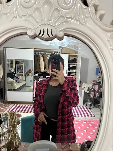 pembe kırmızı blazer ceket