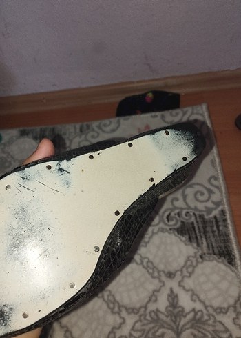 39 Beden siyah Renk Gri Yılan Desenli Dolgu Topuklu Kadın Terlik