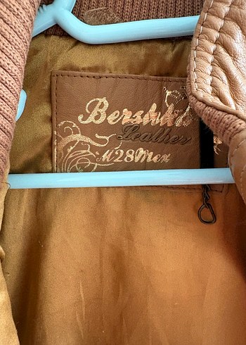 BERSHKA TABA RENGİ HAKİKİ DERİ CEKET - Görsel 3