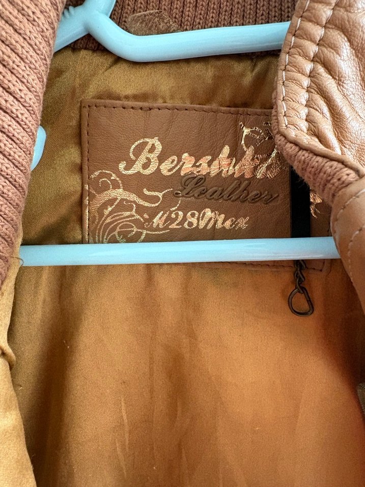 BERSHKA TABA RENGİ HAKİKİ DERİ CEKET - Görsel 3