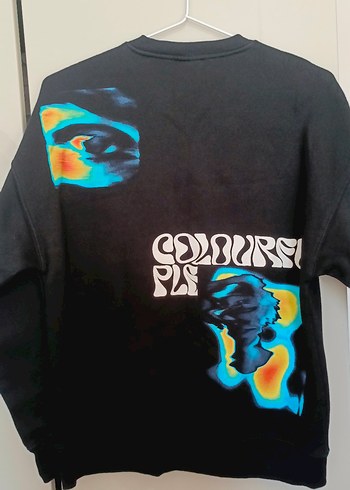 Zara Siyah Baskılı Sweatshirt - Görsel 2