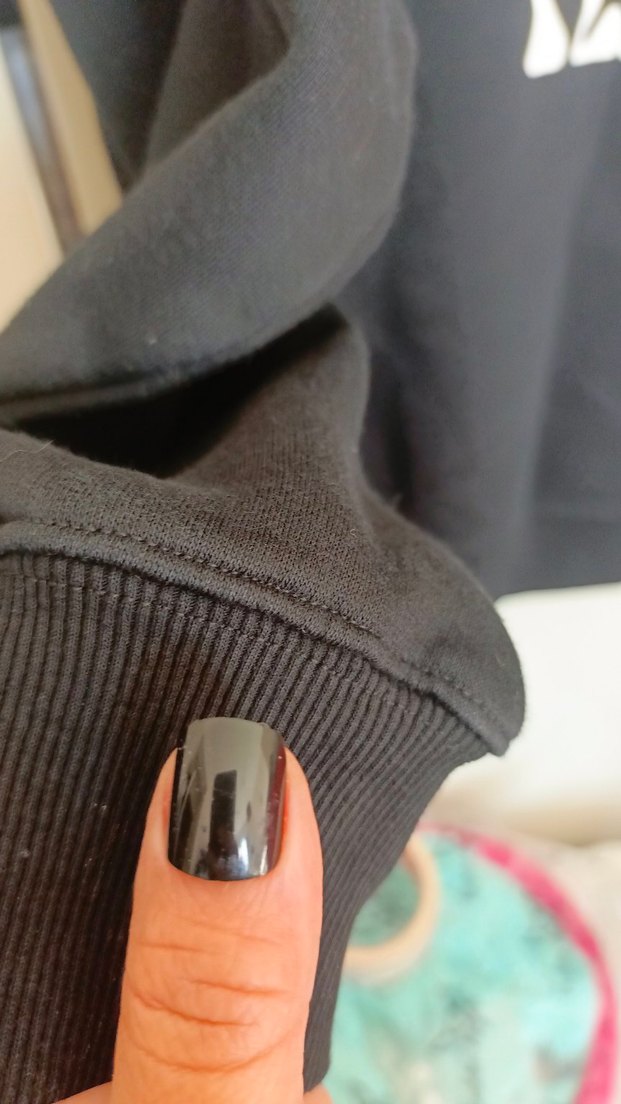 Zara Siyah Baskılı Sweatshirt - Görsel 4