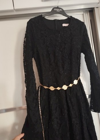 Siyah Uzun Kadın Abiye - Görsel 2