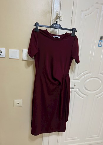Trendyol & Milla Bordo Kemerli Midi Elbise