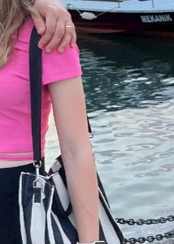 s Beden pembe Renk Pembe Kısa Kollu Crop Top