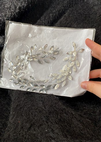 Beyaz Payetli Bohem Saç Aksesuarı - Görsel 3