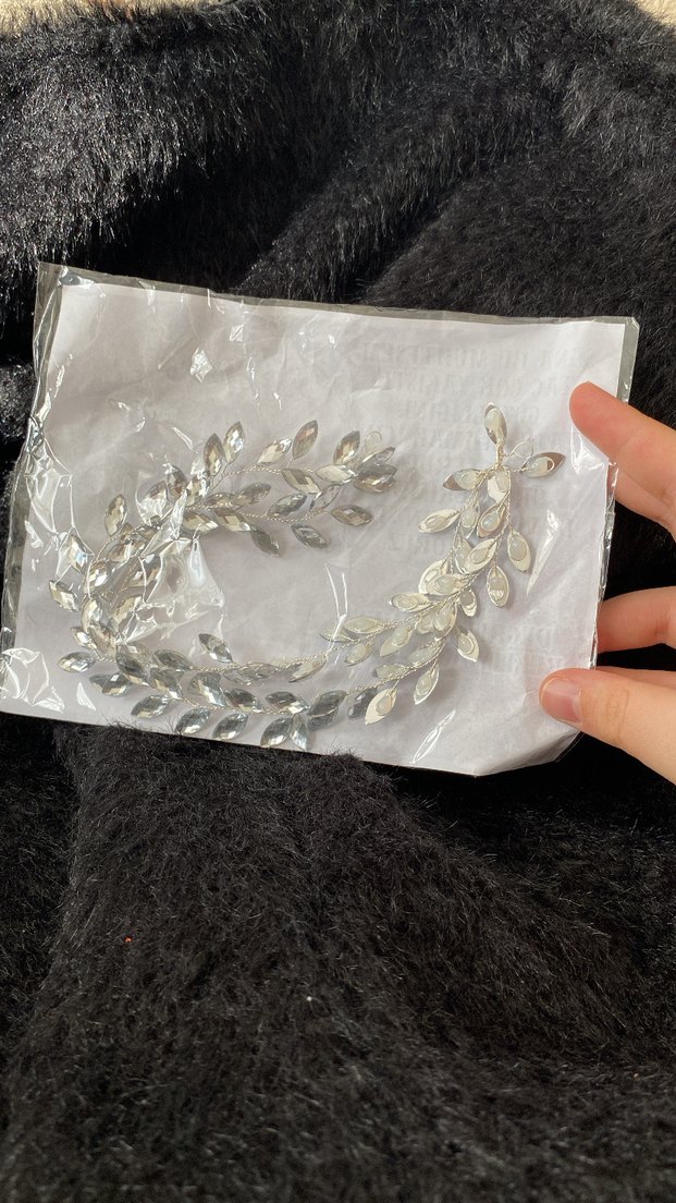 Beyaz Payetli Bohem Saç Aksesuarı - Görsel 3