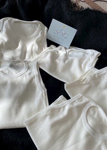 Beyaz Bebek Atlet Çıtçıtlı Body - Görsel 5