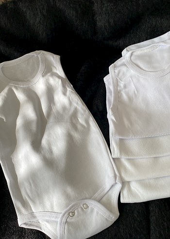 Beyaz Bebek Atlet Çıtçıtlı Body - Görsel 6