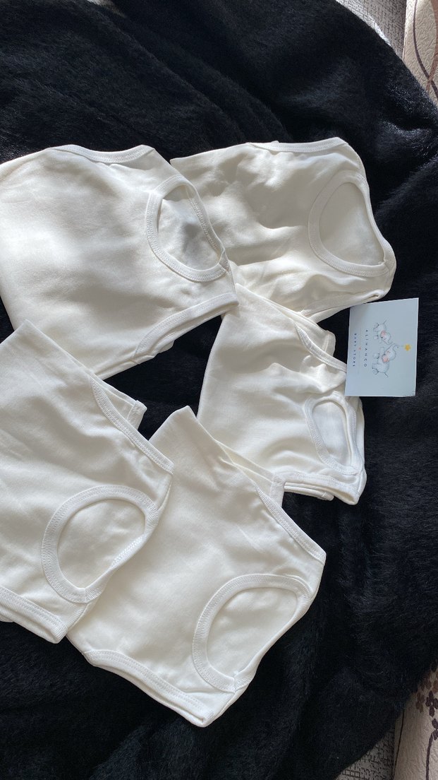 Beyaz Bebek Atlet Çıtçıtlı Body - Görsel 4