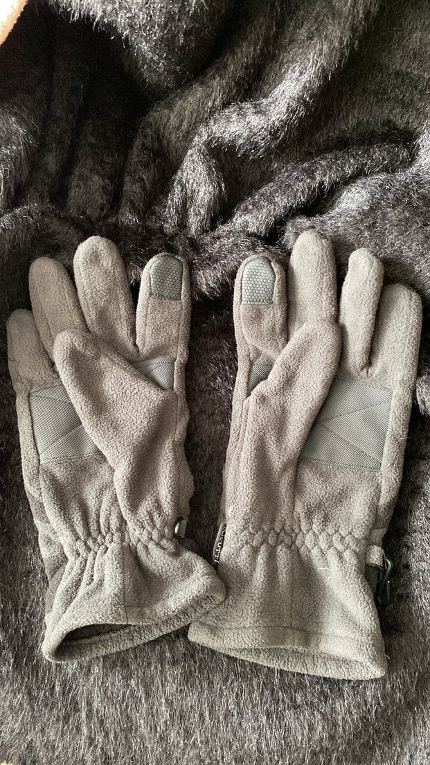 Gri Peluş Kadın Eldivenleri - Görsel 2