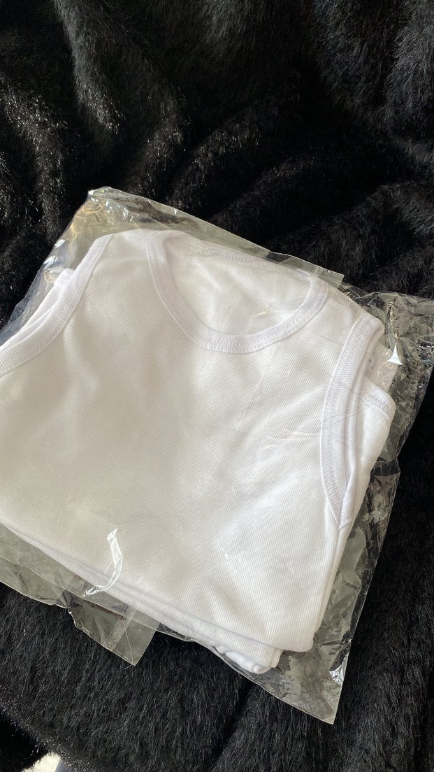 Beyaz Pamuklu Bebek Kolsuz Body - Görsel 5