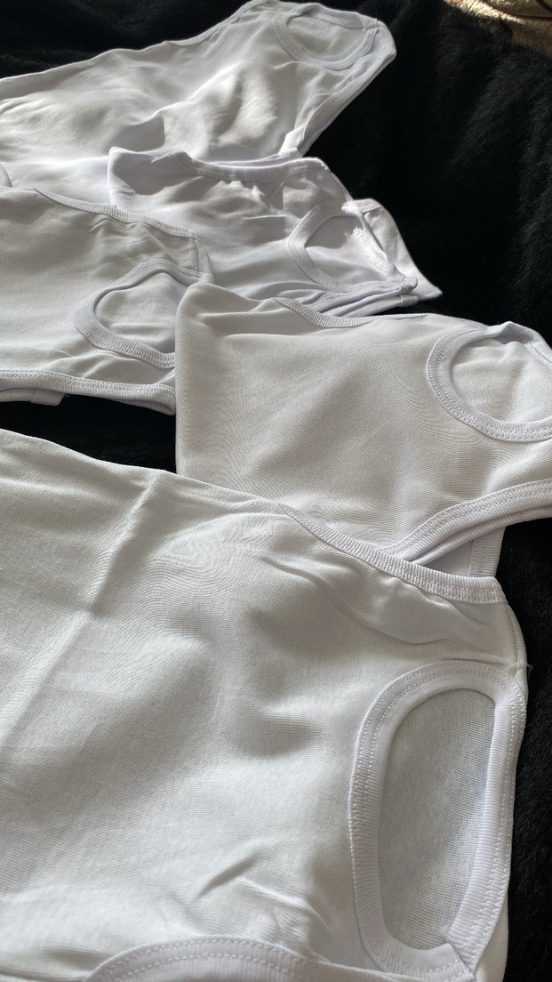 Beyaz Pamuklu Bebek Kolsuz Body - Görsel 2