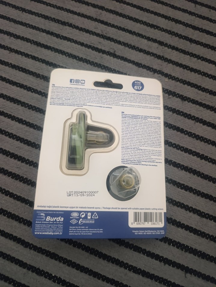 Wee Baby 0-6 Ay Gri Silikon Emzik 2'li - Görsel 2