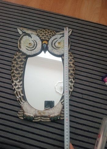 Kahverengi Baykuş Tasarımlı Ayna - Görsel 2