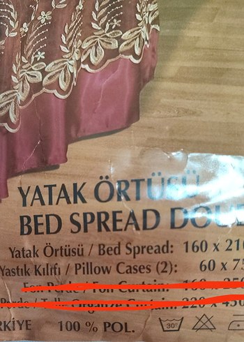 Harem Krem Organize İşlemeli Saten Yatak Örtüsü