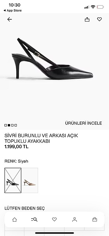 Sivri uçlu topuklu ayakkabı