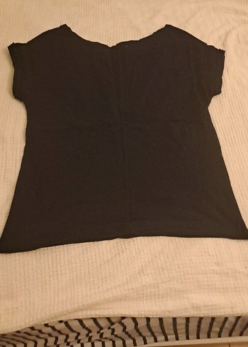Zara Siyah Pamuklu Baskılı Tişört