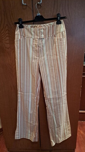 PAMUKLU ,ÇİZGİLİ PANTALON.