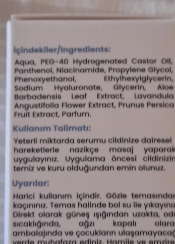 HYALURONİC ACİD NATURAL SERUM 30 ML - Görsel 6