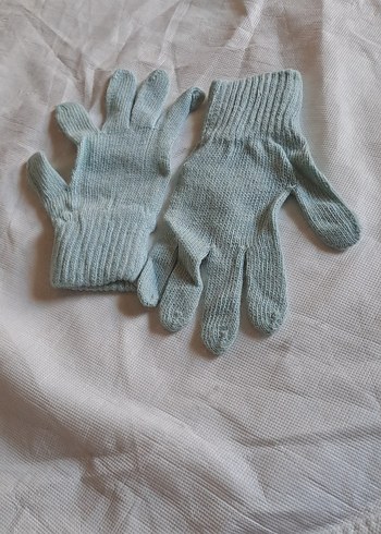 Gri mavi Triko Kadın Eldiven - Görsel 2