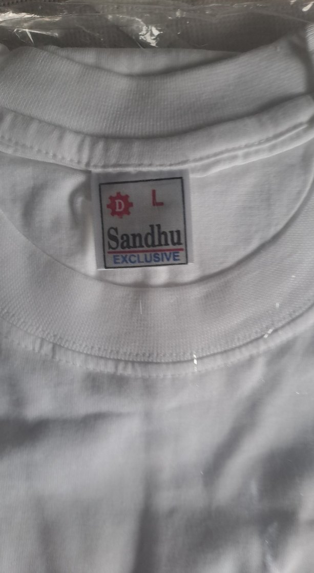 Sandhu.Dubai.L.Beyaz Kısa Kollu Bisiklet Yaka Tişört - Görsel 2