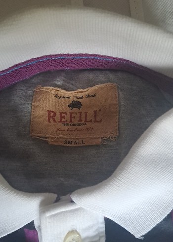Original Refıll S.Mor Kareli Düğmeli Erkek Polo Tişört - Görsel 4
