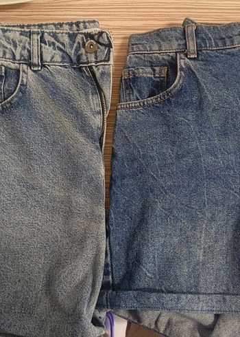 Kadın kot Şort 2 li - Görsel 5