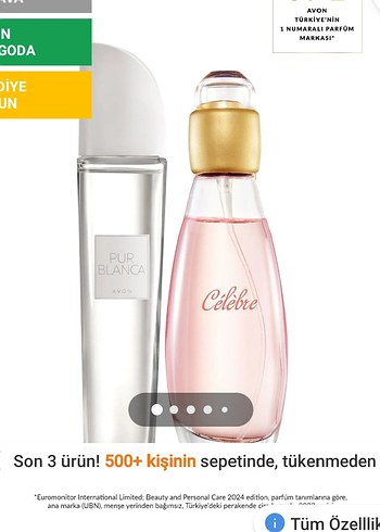 Avon Pur Blanca ve Célébre Kadın Parfüm Seti - Görsel 2
