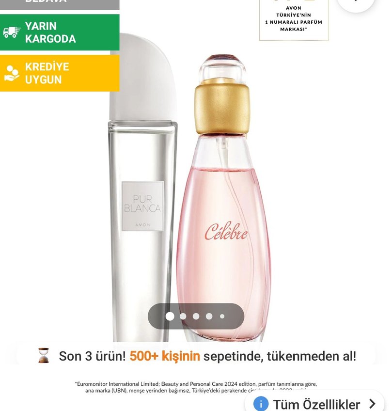 Avon Pur Blanca ve Célébre Kadın Parfüm Seti - Görsel 2