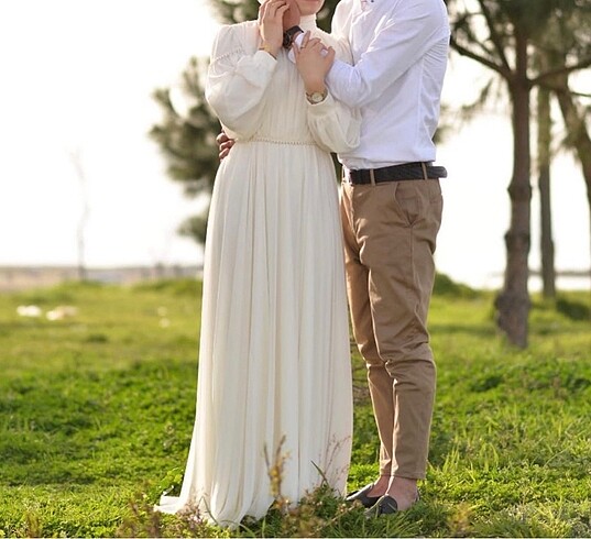 40 Beden Uzun elbise nikah özel dikim