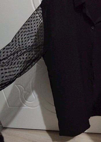 Siyah Uzun Kollu Düğmeli Gotik Gömlek - Görsel 3