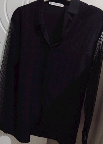 Siyah Uzun Kollu Düğmeli Gotik Gömlek - Görsel 2